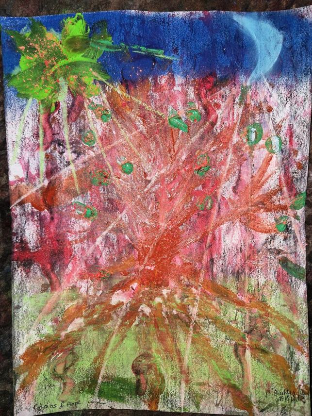 Abstract painting: Chaos & Hope